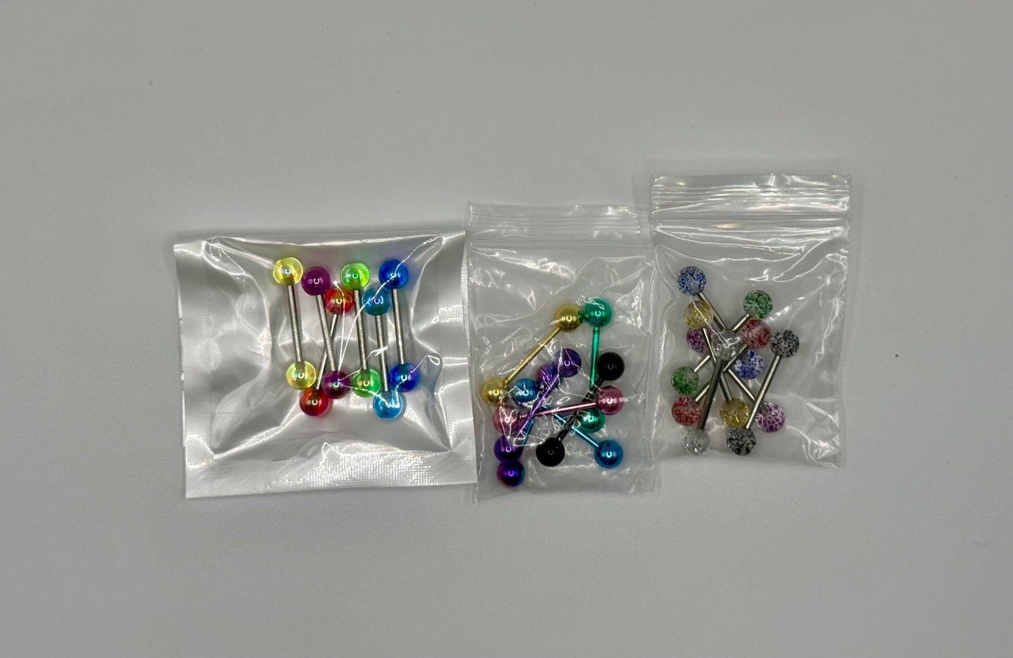 Assorted Colorful Barbell Tongue Rings/Piercing Barbells