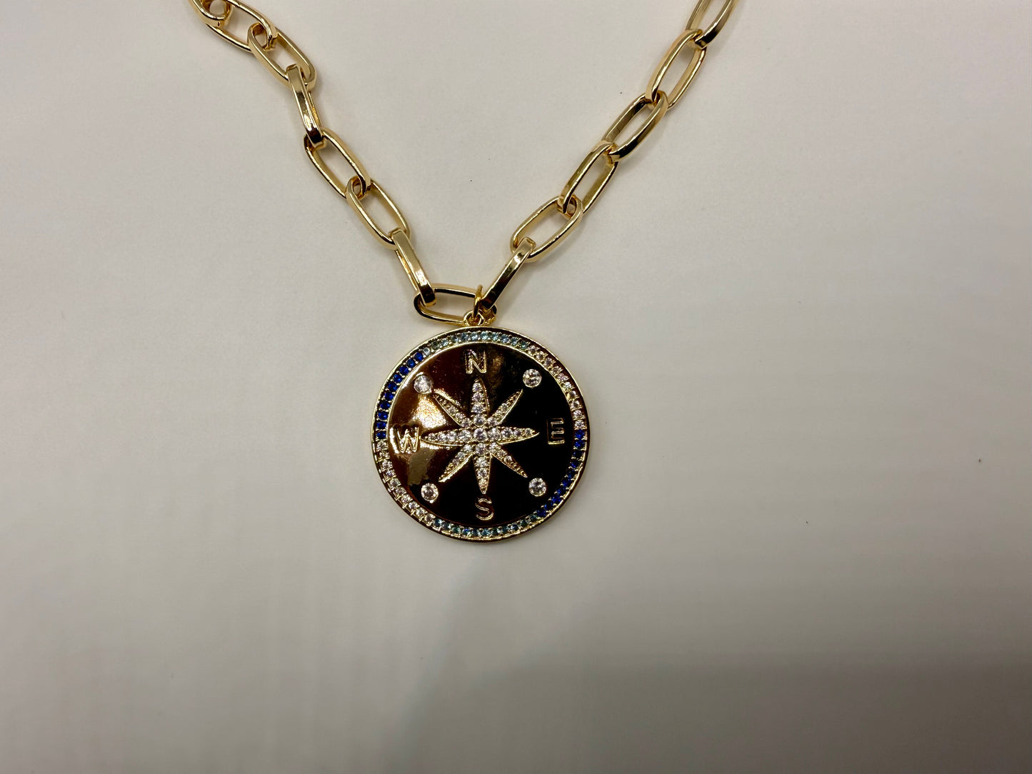 Gold North South East West Pendant