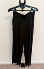 Black Smocked Waist Wide-Leg Pants – Lightweight Flowy Fit SIZE XL