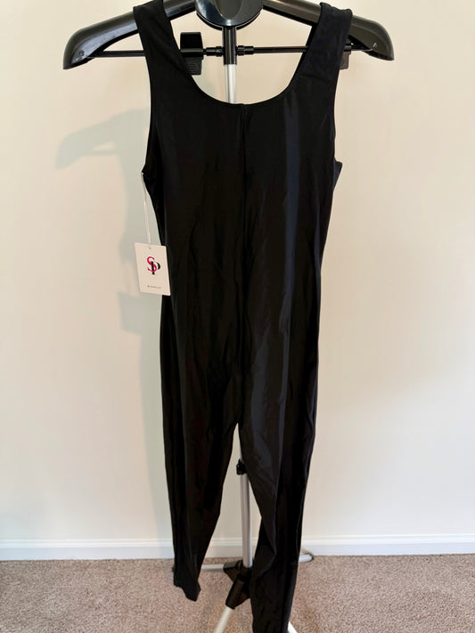Black Sleeveless Jumpsuit – Stretch Fit One-Piece (New with Tags) SIZE LARGE