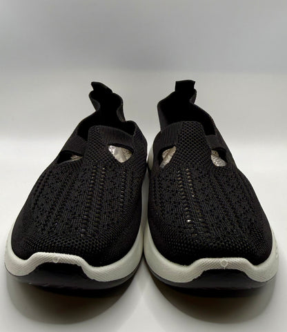 Women’s Black Slip-On Knit Comfort Shoes – Lightweight Walking Sneakers SIZE 38