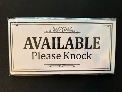 Door Sign (Available Please Knock/Unavailable Please do not disturb)