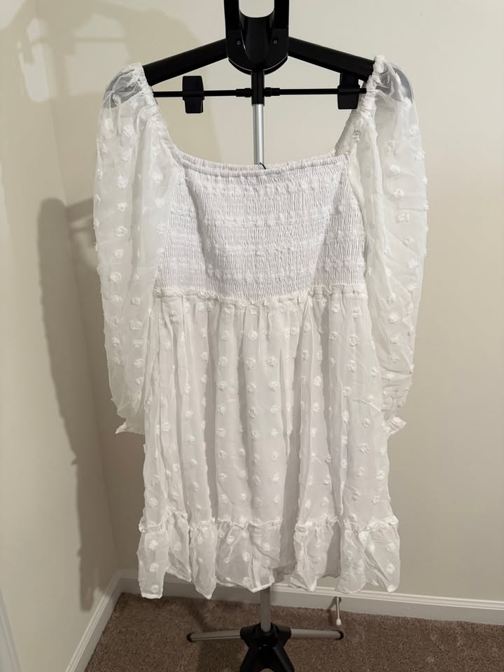 Women's White Dress 16W