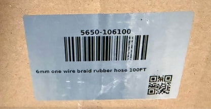 6mm 1/4 one wire braid rubber hose 100ft