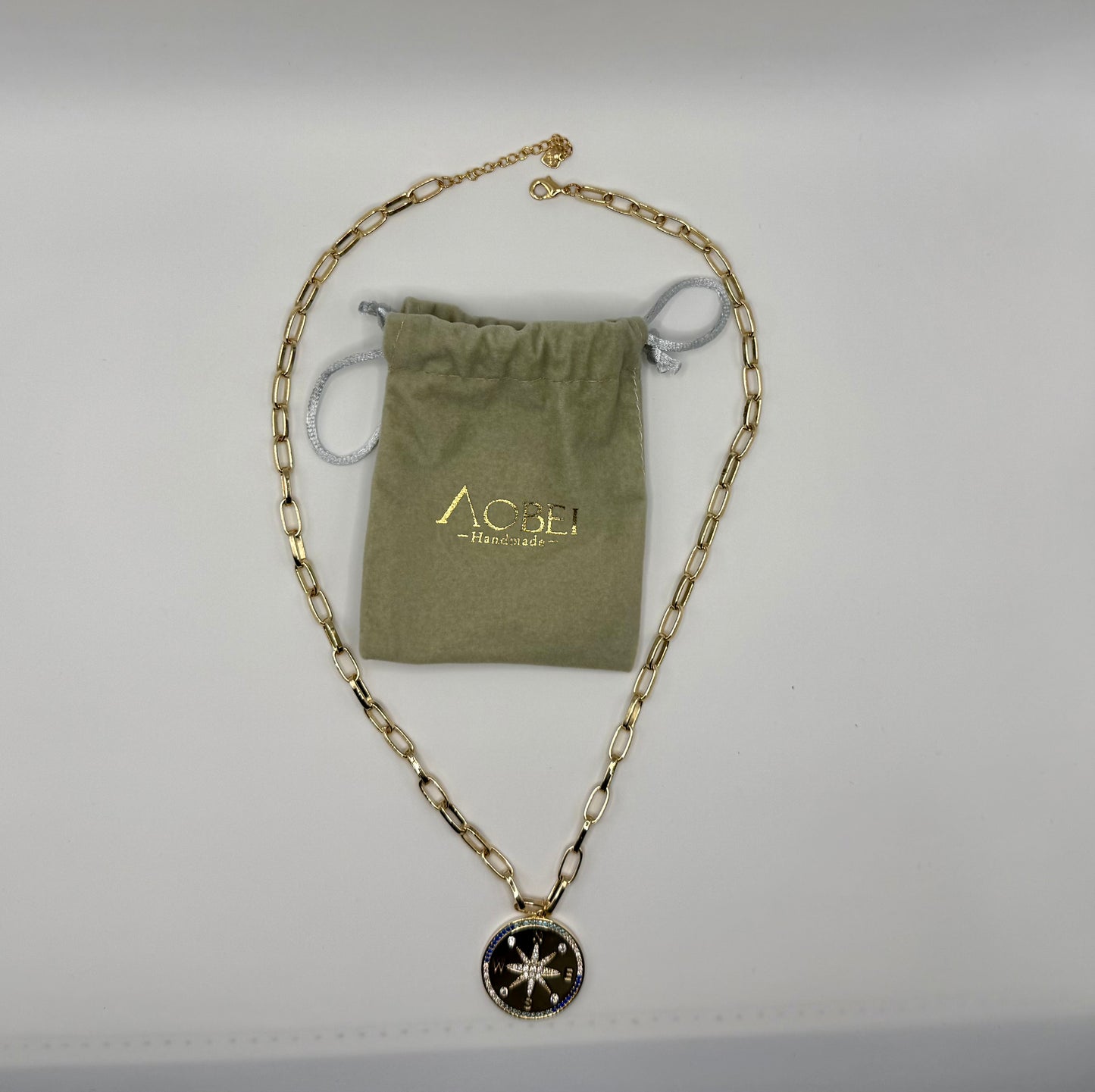 Gold North South East West Pendant