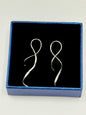 Silver Twist Drop Earrings