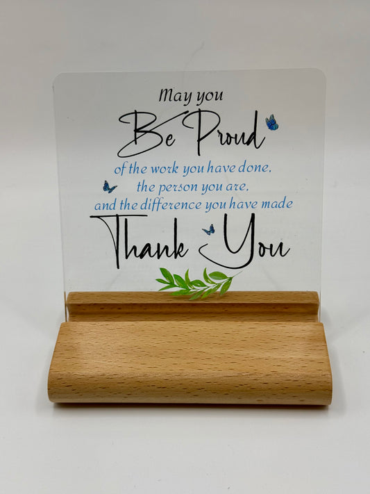 Thank You Desk Plaque