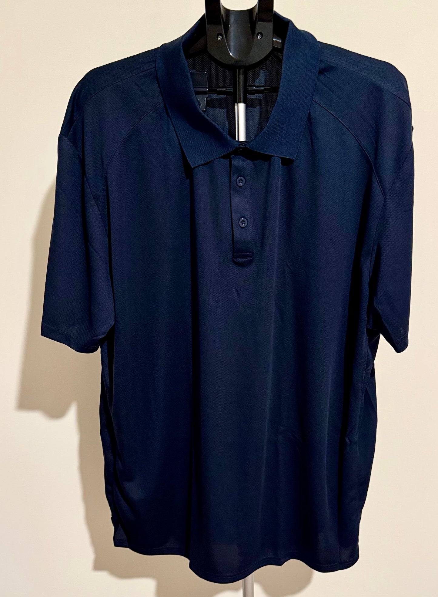 Men’s Performance Polo Shirt Bundle (3 Total) – Navy, Black & Gray SIZE XXXXL