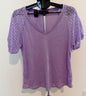 Women's Lavender Purple Short Sleeve Shirt XL