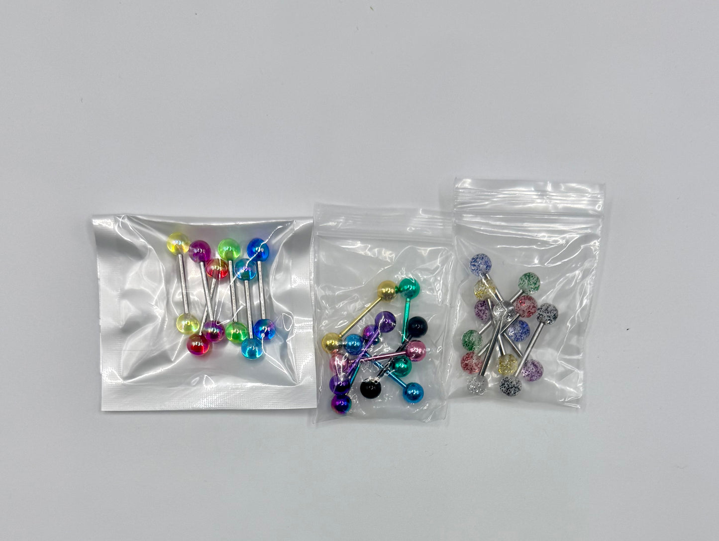 Assorted Colorful Barbell Tongue Rings/Piercing Barbells