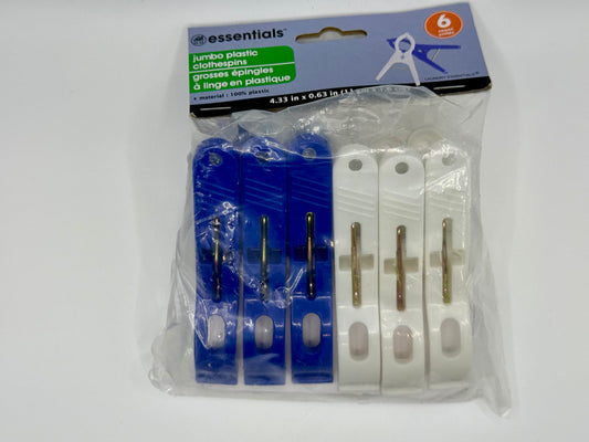 Jumbo Plastic Clothespins