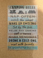 Metal Sign “Camping Rules”